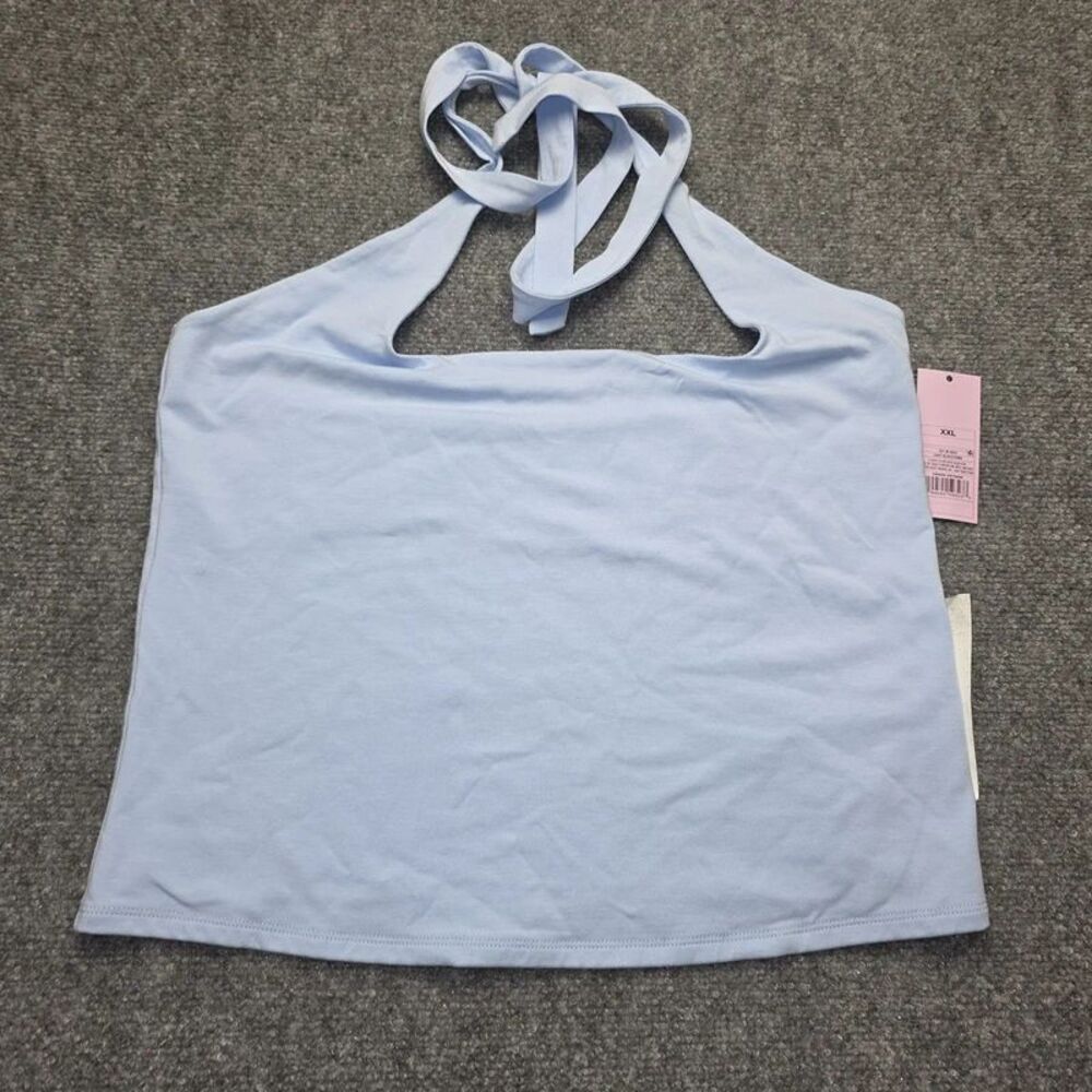 Wild Fable Women’s Halter Tie Back Top XXL Light Blue